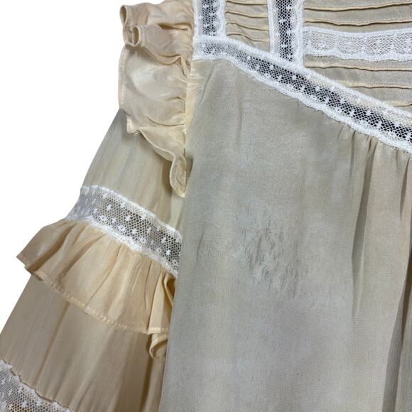 Rebecca Taylor Silk Peasant Blouse Top Long Sleeve Flowy Boho Chic Old Money - 4 - Picture 8 of 9